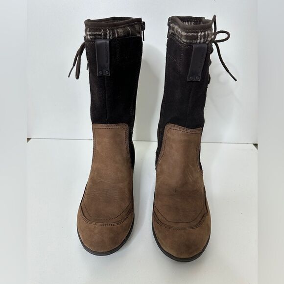 Allrounder by Mephisto Waterproof Hiking Boots Tall Leather Plaid Size 8 - Picture 5 of 12